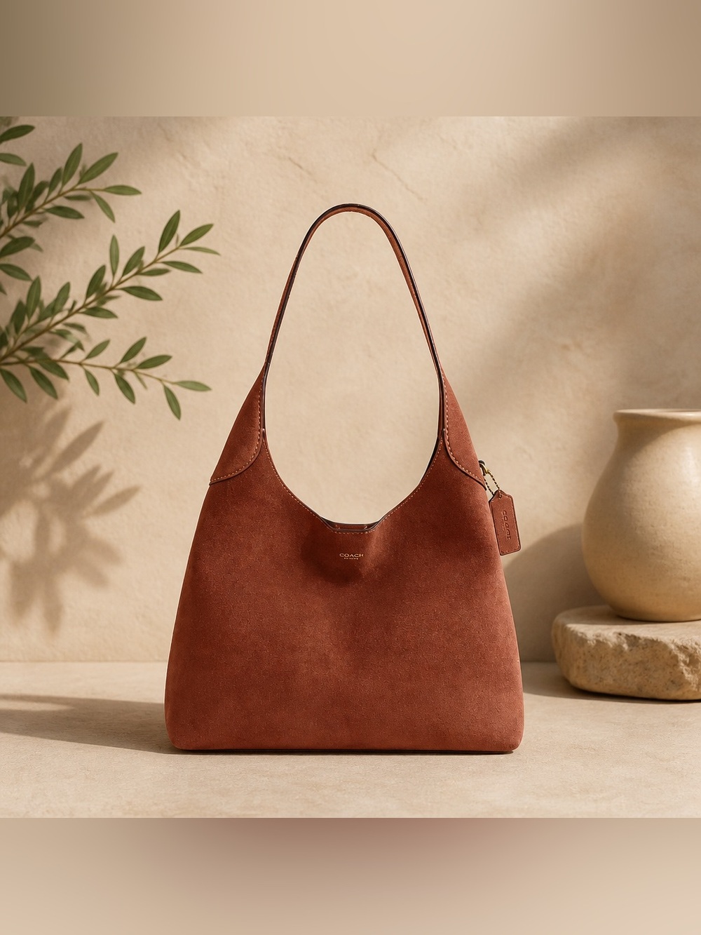 Coach Brooklyn Shoulder Bag 34 - Brass/Clay color